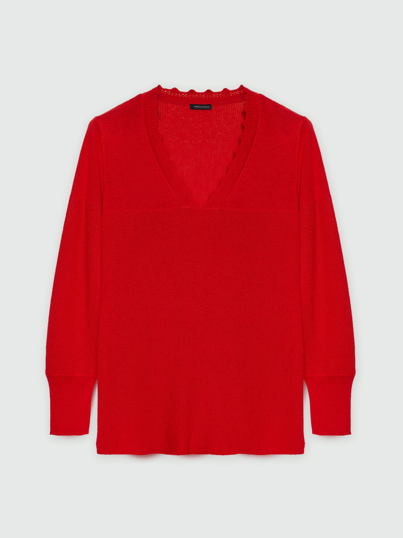 Pullover mit V-Ausschnitt aus Baumwollgemisch image number 4