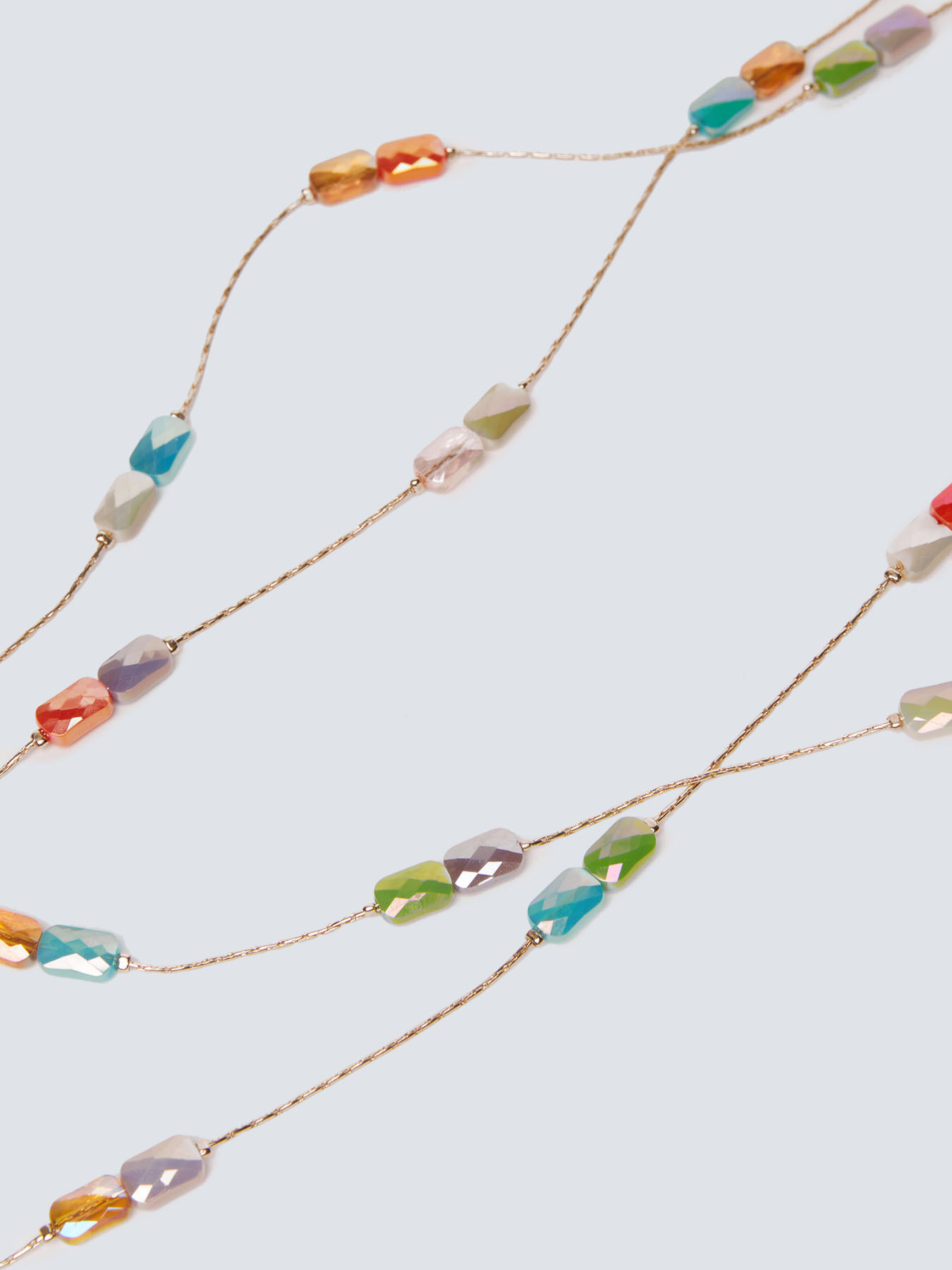 Collar largo con pedrer&iacute;a tallada image number 1