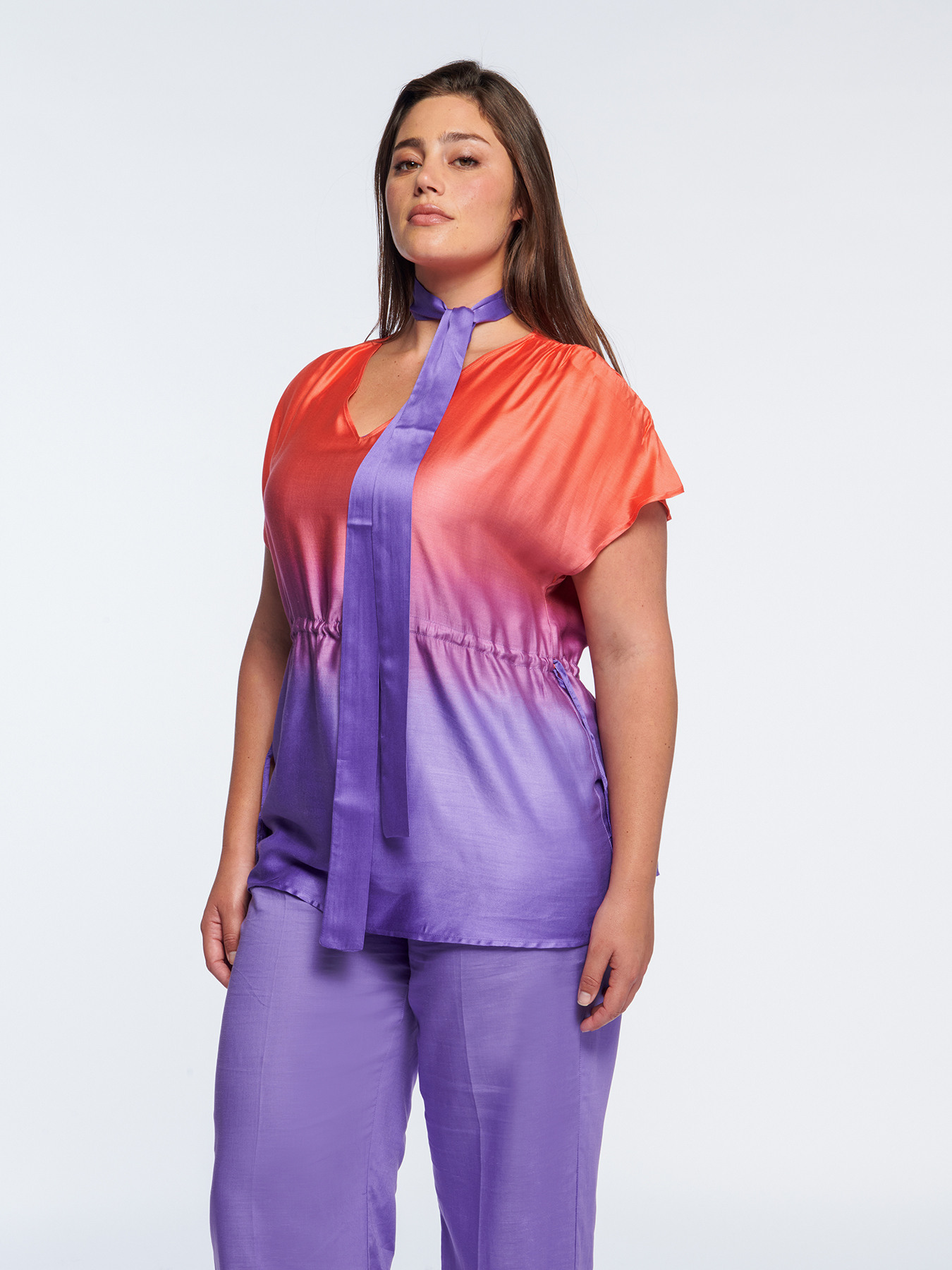 Blusa elegante dalla stampa sfumata image number 3