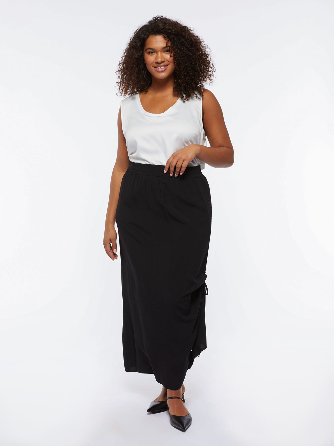 Long viscose skirt image number 1
