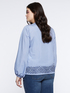 Striped blouse with ethnic embroidery image number 1