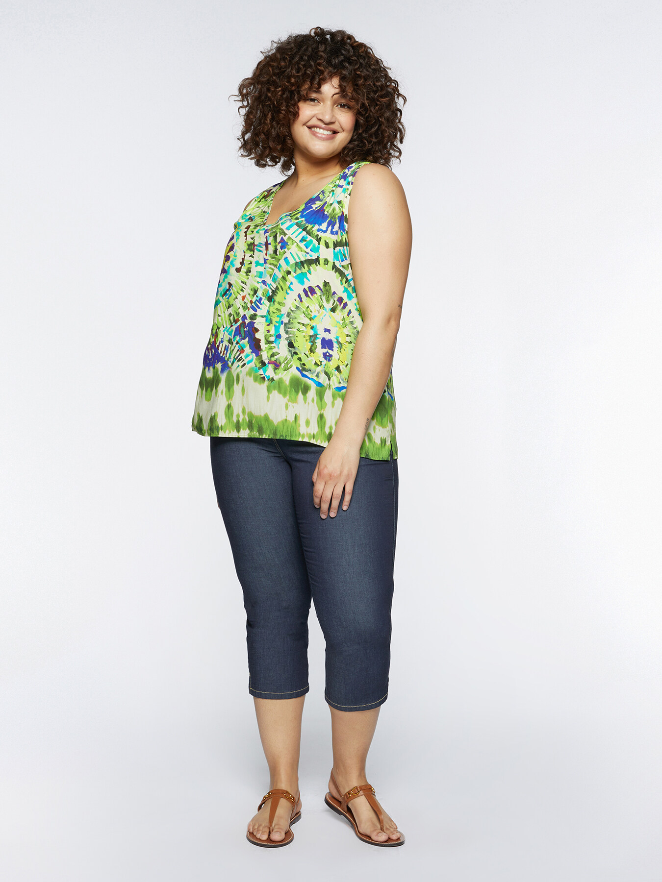 Tie dye print top image number 3