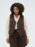 Linen and viscose blend vest image number 0