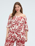 Blouse &eacute;paules d&eacute;nud&eacute;es avec imprim&eacute; image number 1