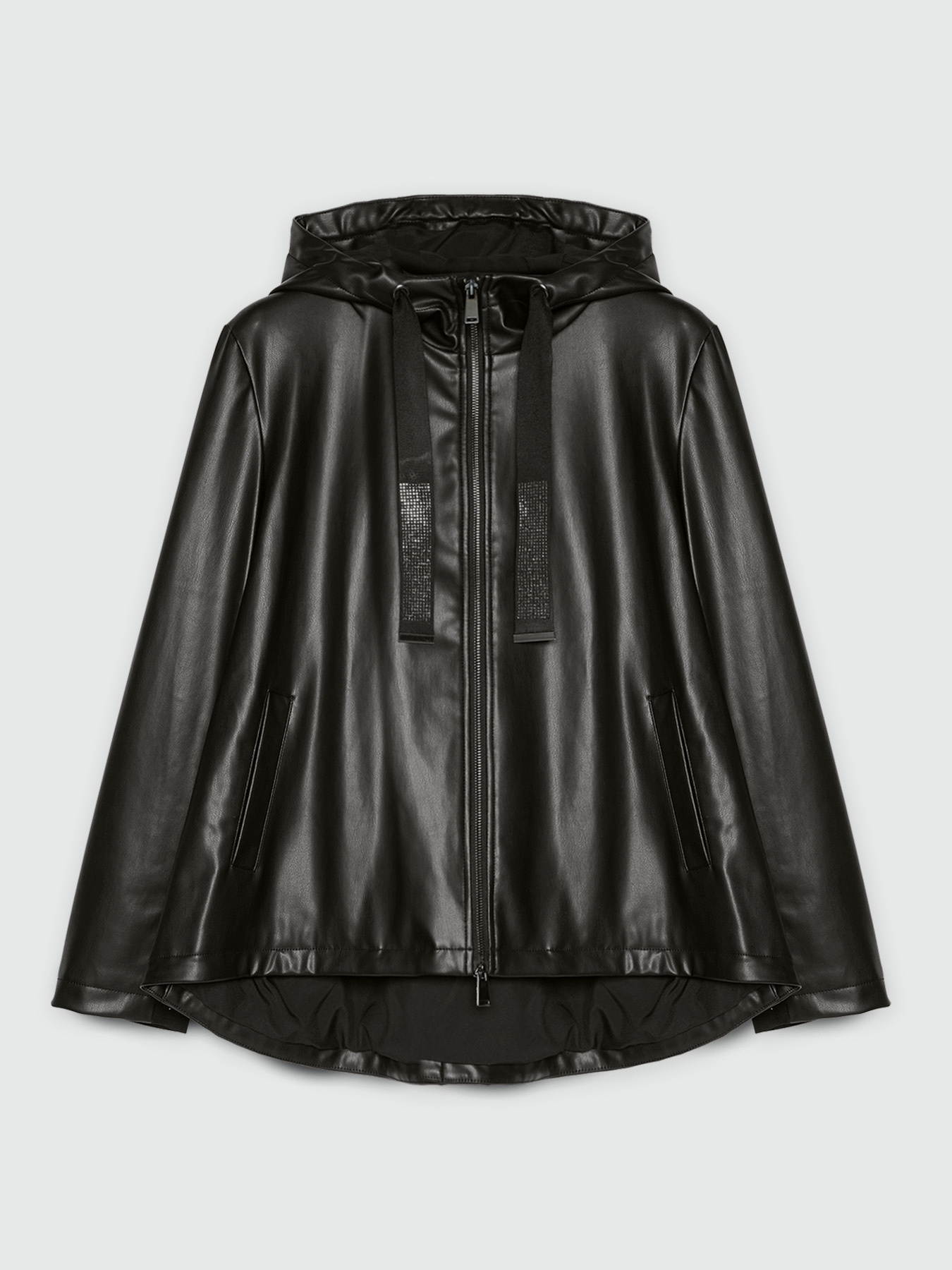 Jacke aus beschichtetem Stoff mit Kapuze image number 4