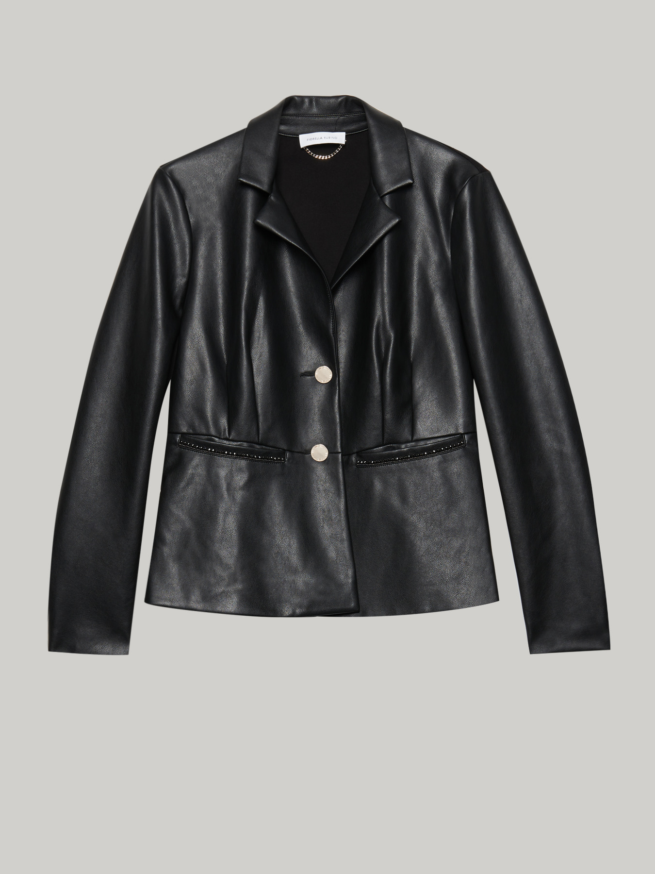 Jacke aus Lederimitat mit Stickerei image number 3