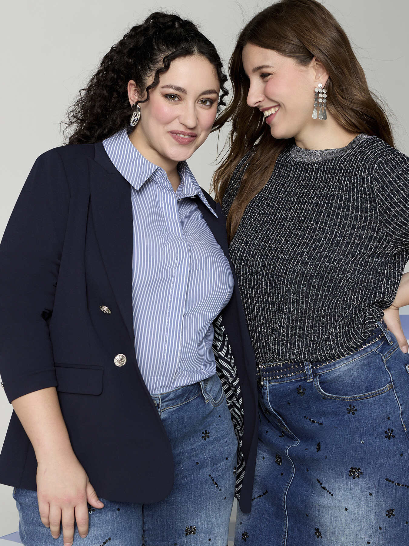 Maille manches courtes avec travail &agrave; carreaux image number 4