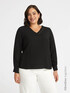 Blusa scollata a V con viscosa LENZING&trade; ECOVERO&trade; image number 0