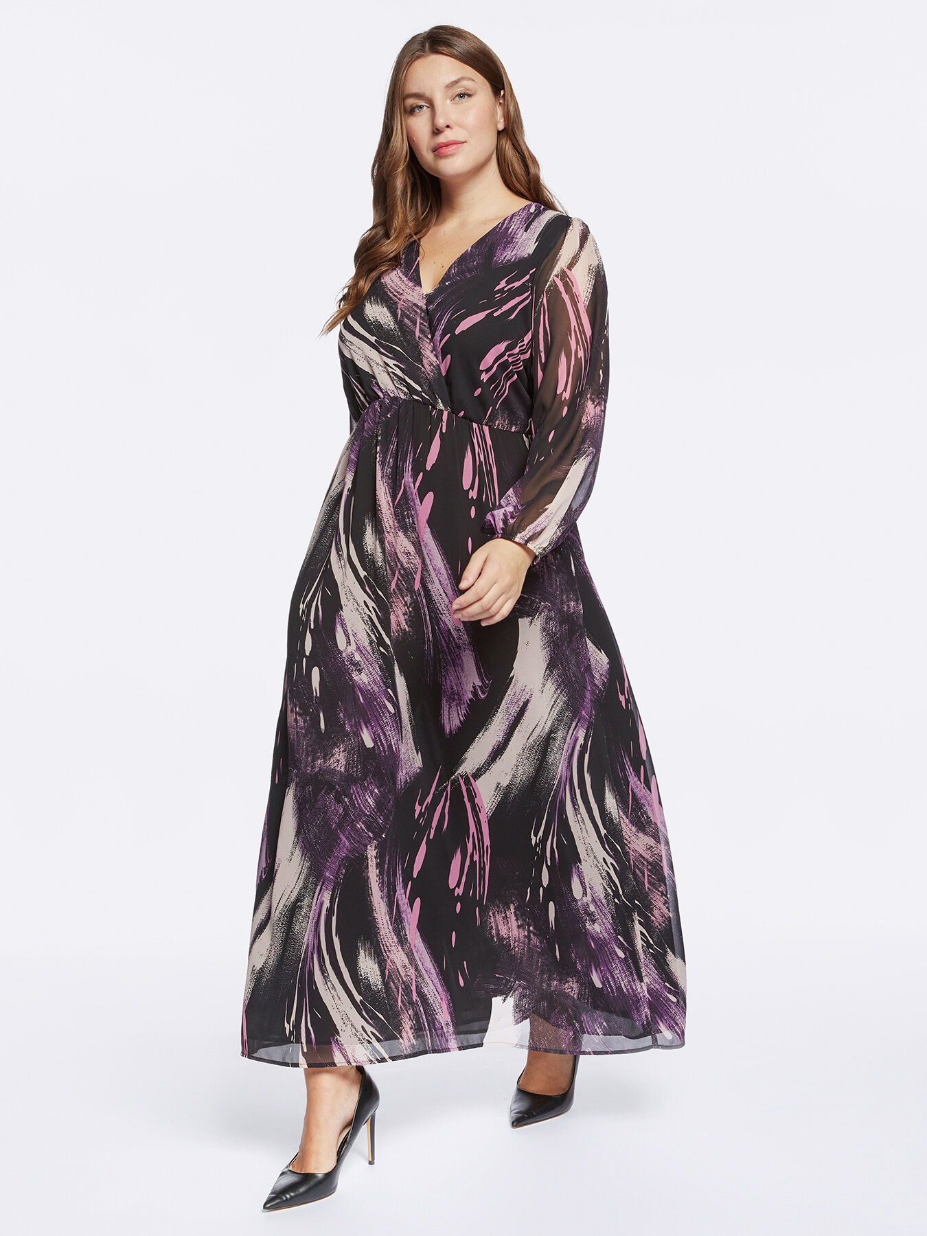 Long printed frock image number 0