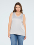Two-material top with V-neck image number 0