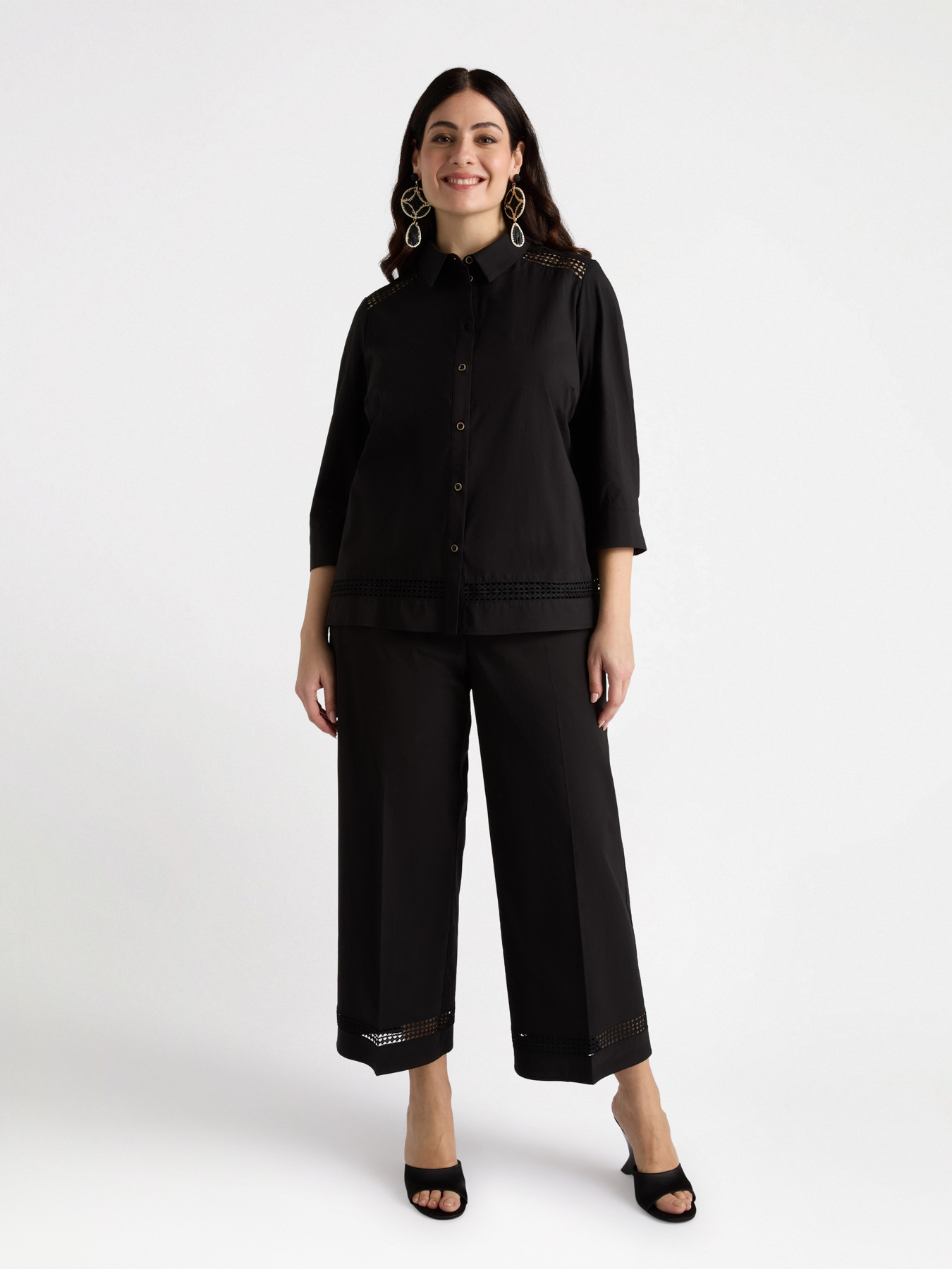 Hemdbluse mit Ajour-S&auml;umen image number 2