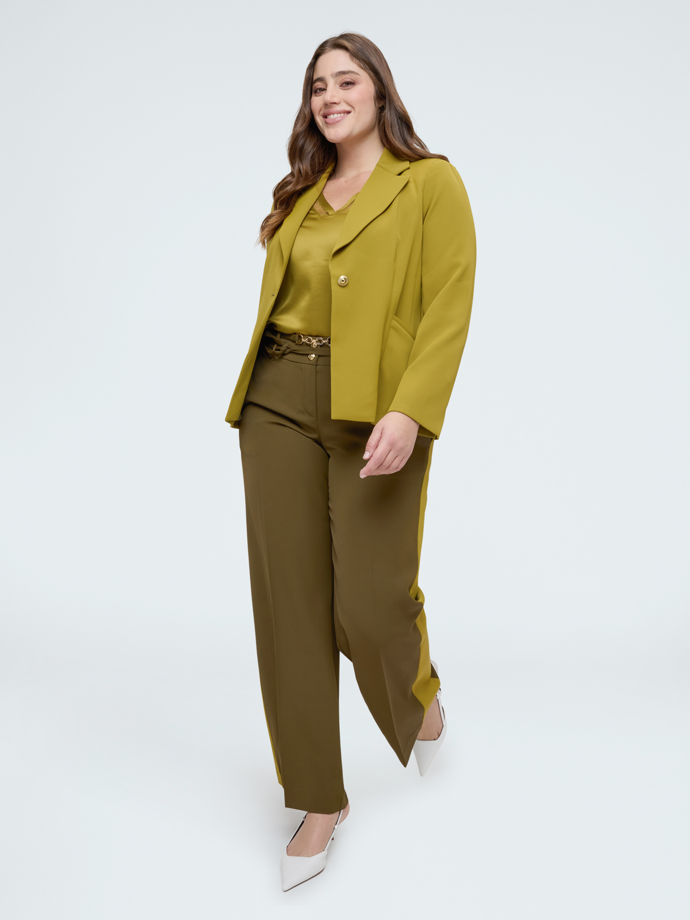 Pantalon Wide Leg bicolore image number 0