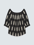 Off-shoulder blouse with embroidery image number 4