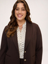 Cropped blazer in stretch fabric image number 3