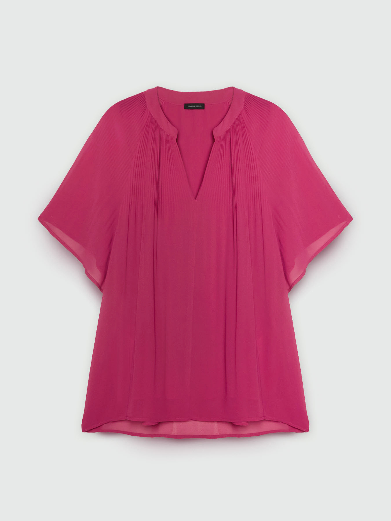 Blusa pliss&eacute; con scollo a V image number 4