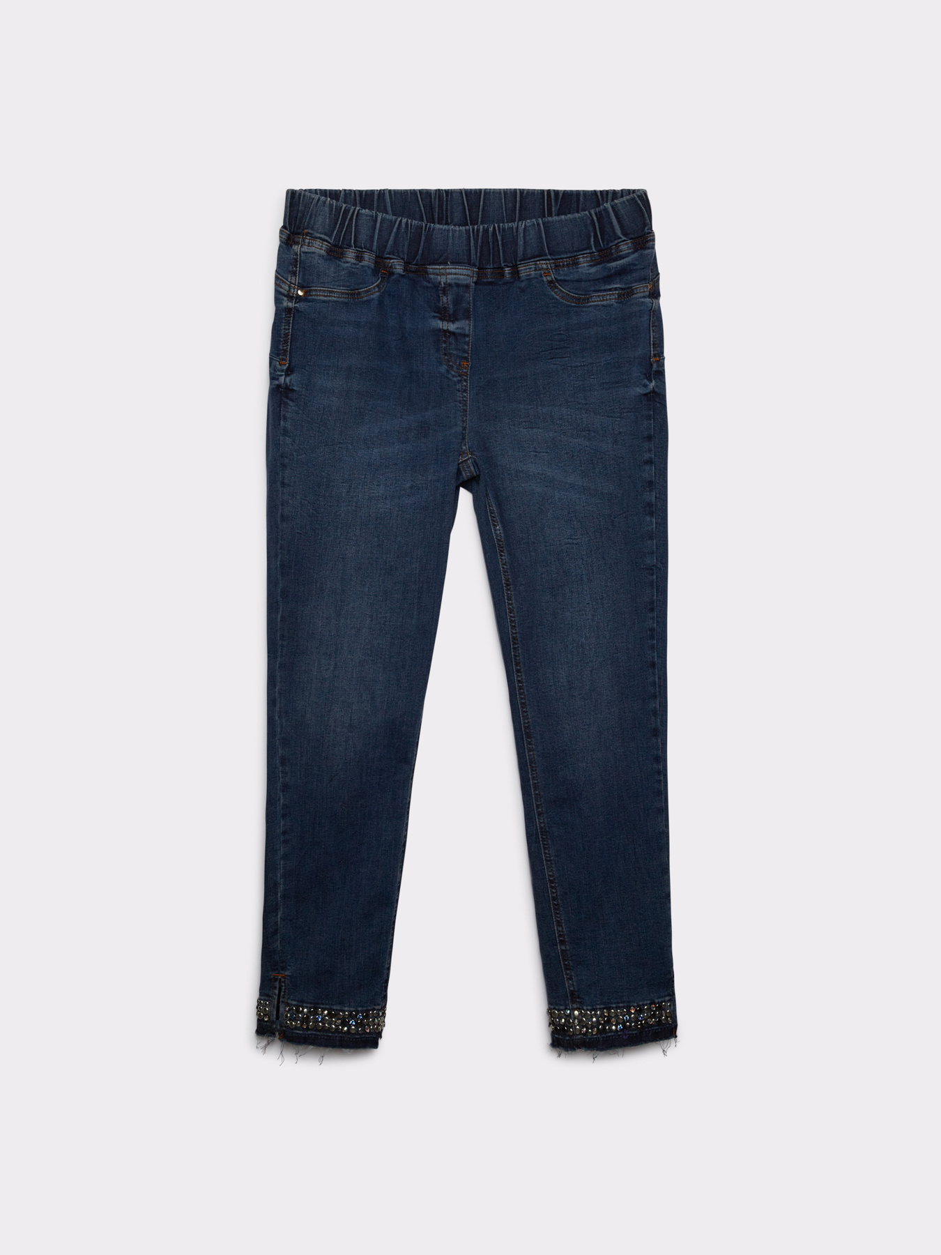 Jeggings with appliqu&eacute; at the hem image number 3