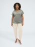 Cotton t-shirt with floral appliqu&eacute; image number 2