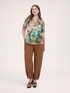 Jersey t-shirt with print and soft neckline image number 0