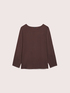 Boat neck sweater in viscose blend image number 4