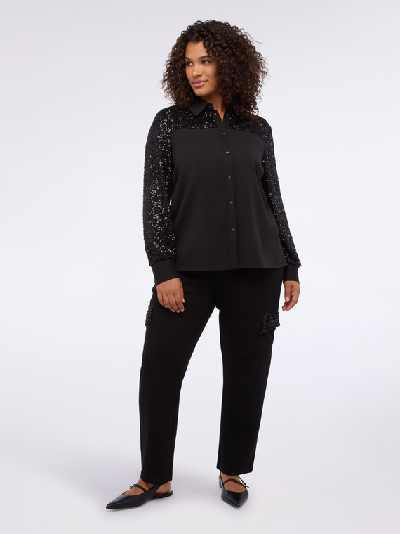 Camisa de felpa con lentejuelas