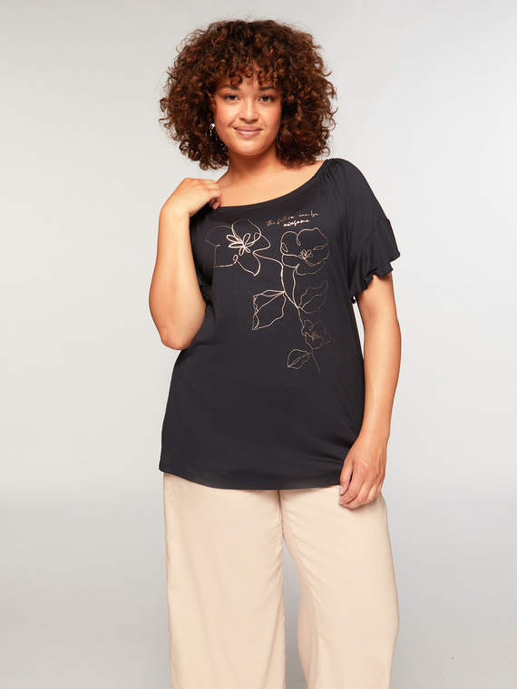 Fiorella Rubino T-shirt con stampa floreale Donna