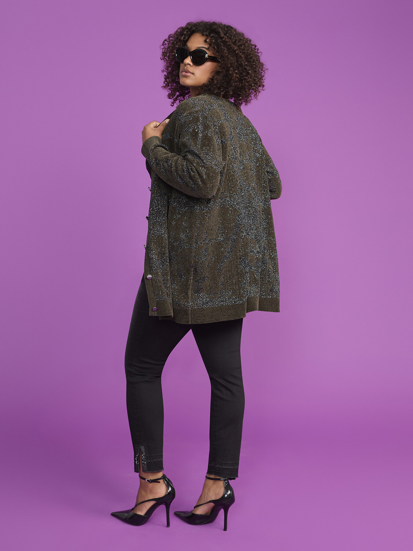 Cardigan camouflage laminato image number 0