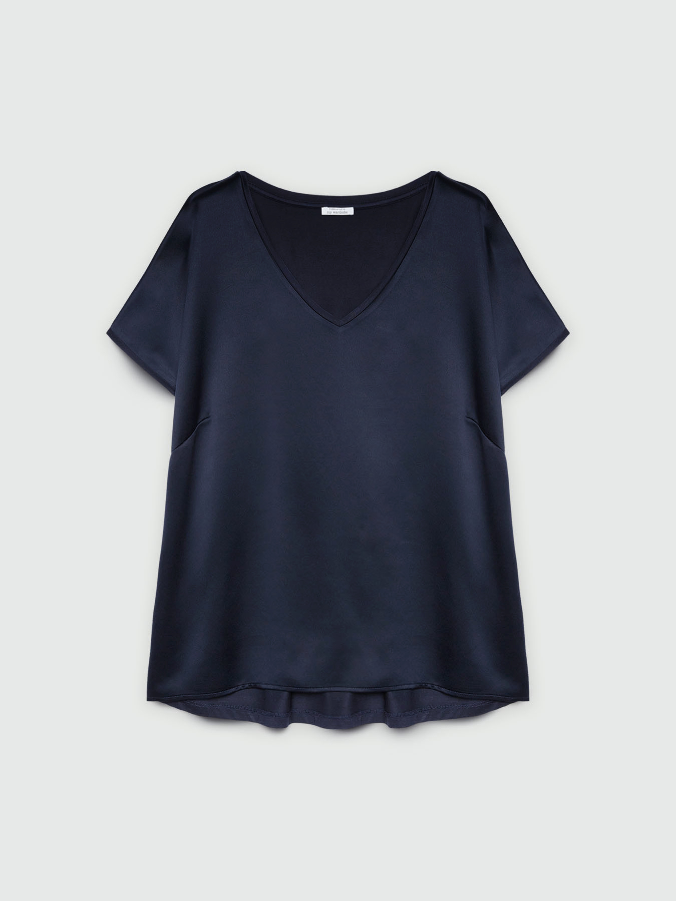 T-shirt in raso e jersey image number 4