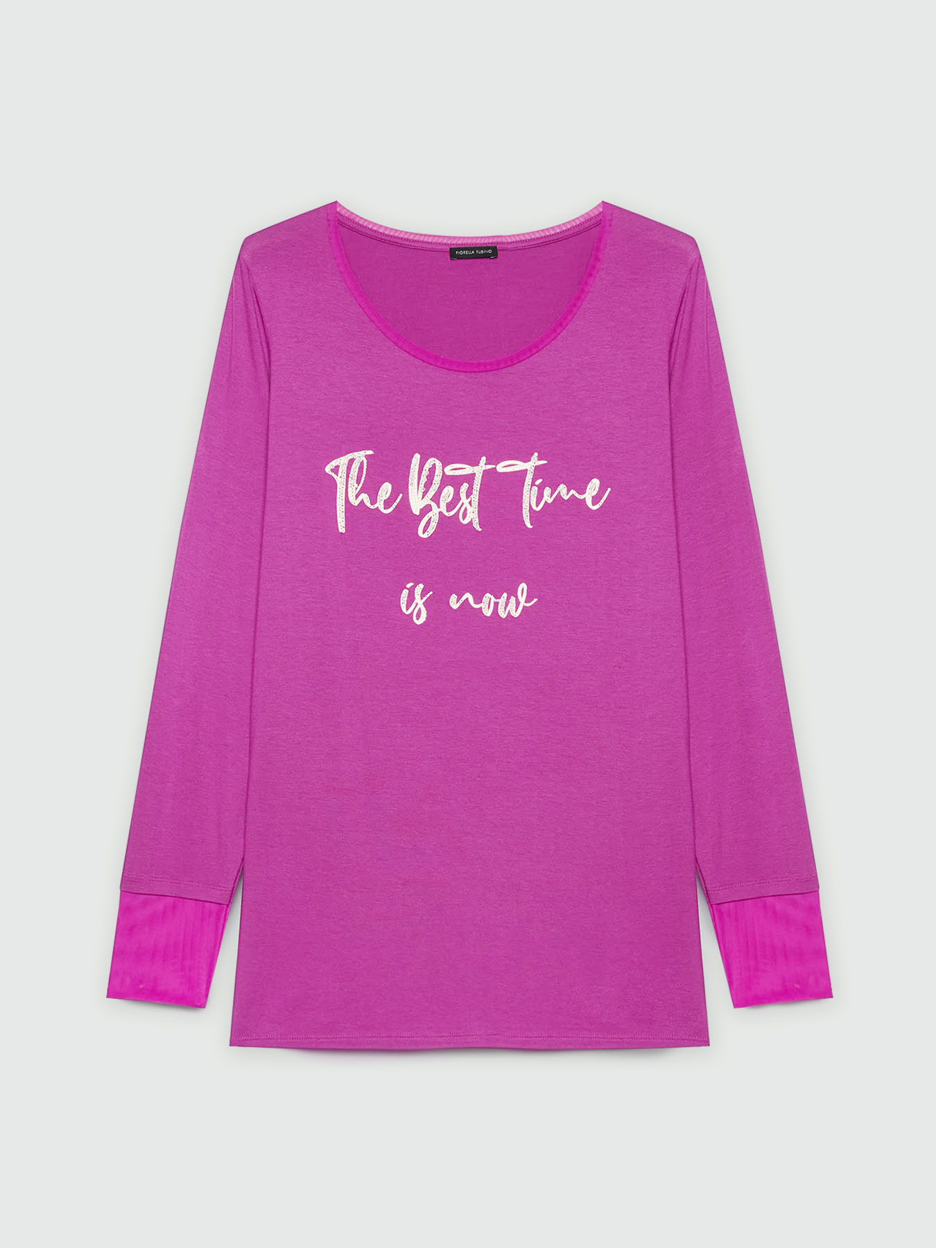 LENZING&trade; ECOVERO&trade; viscose T-shirt with lettering image number 4