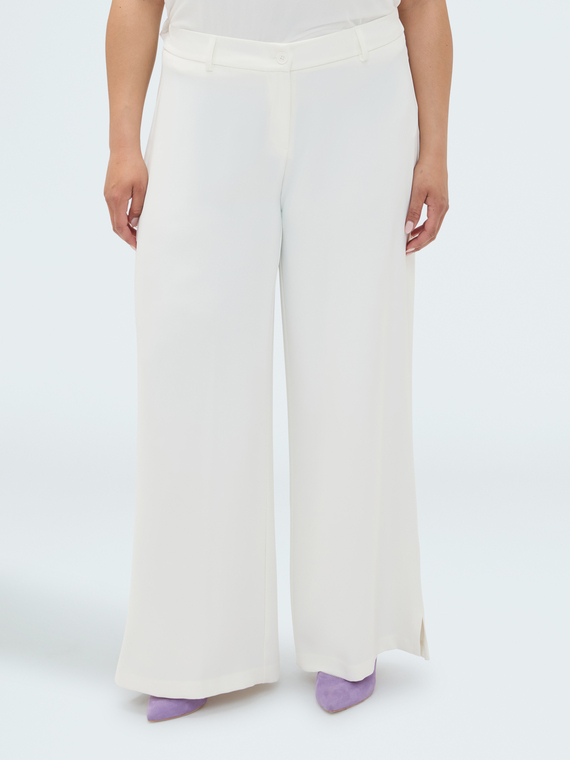 Wide Leg Trousers in Fluid Fabric