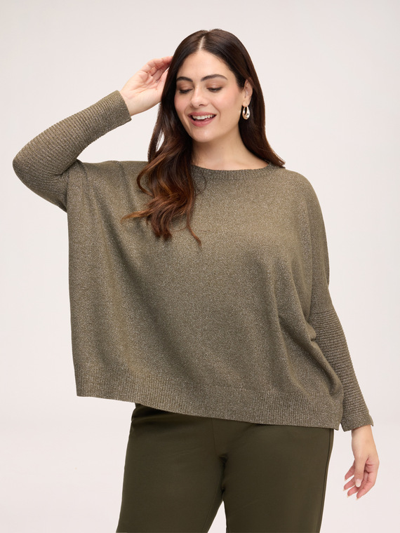 Viscose blend lurex sweater