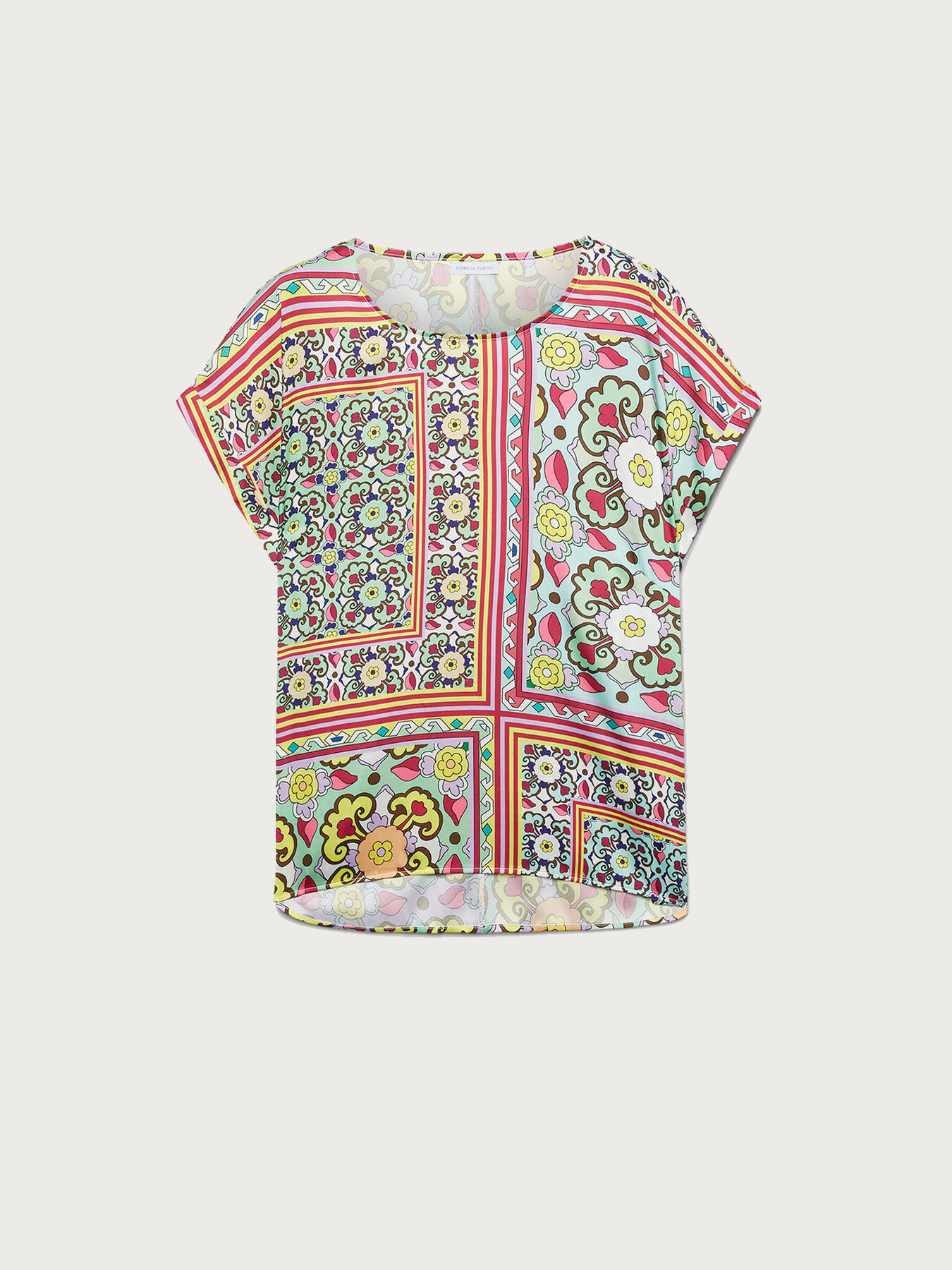 Blouse with scarf print image number 3