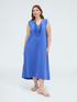 Long V-neck dress image number 0