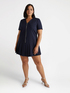 Short dress with zip and pleats image number 0