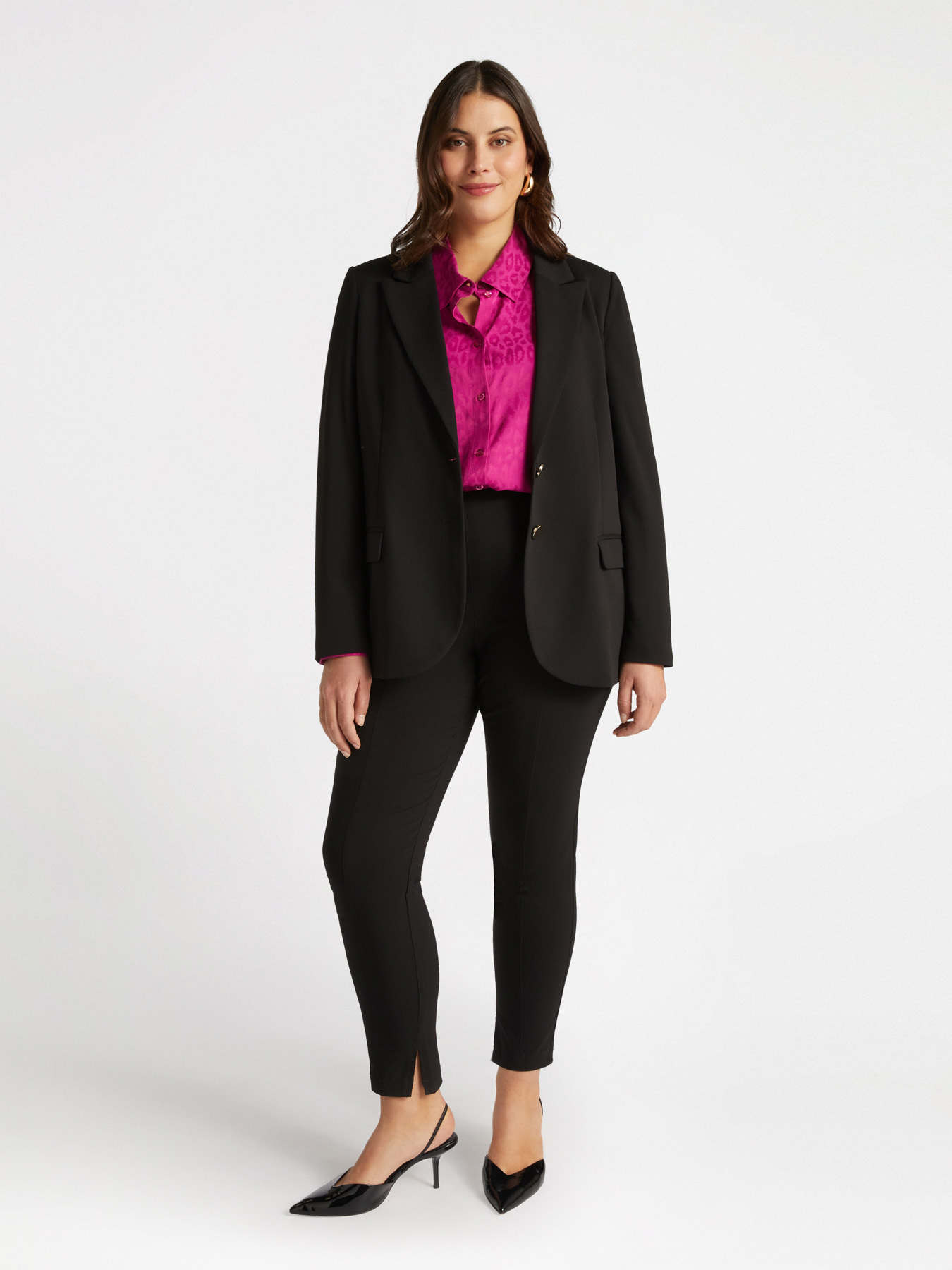 Jacquard-Hemdbluse mit Animalier-Motiv image number 2