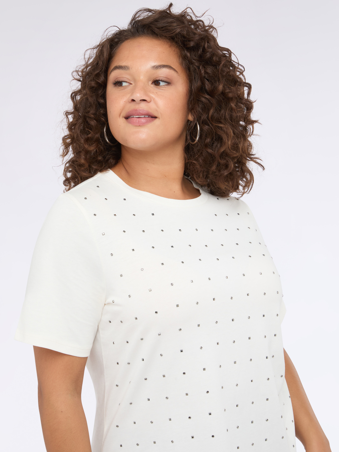 T-Shirt aus Jersey mit Nieten image number 2