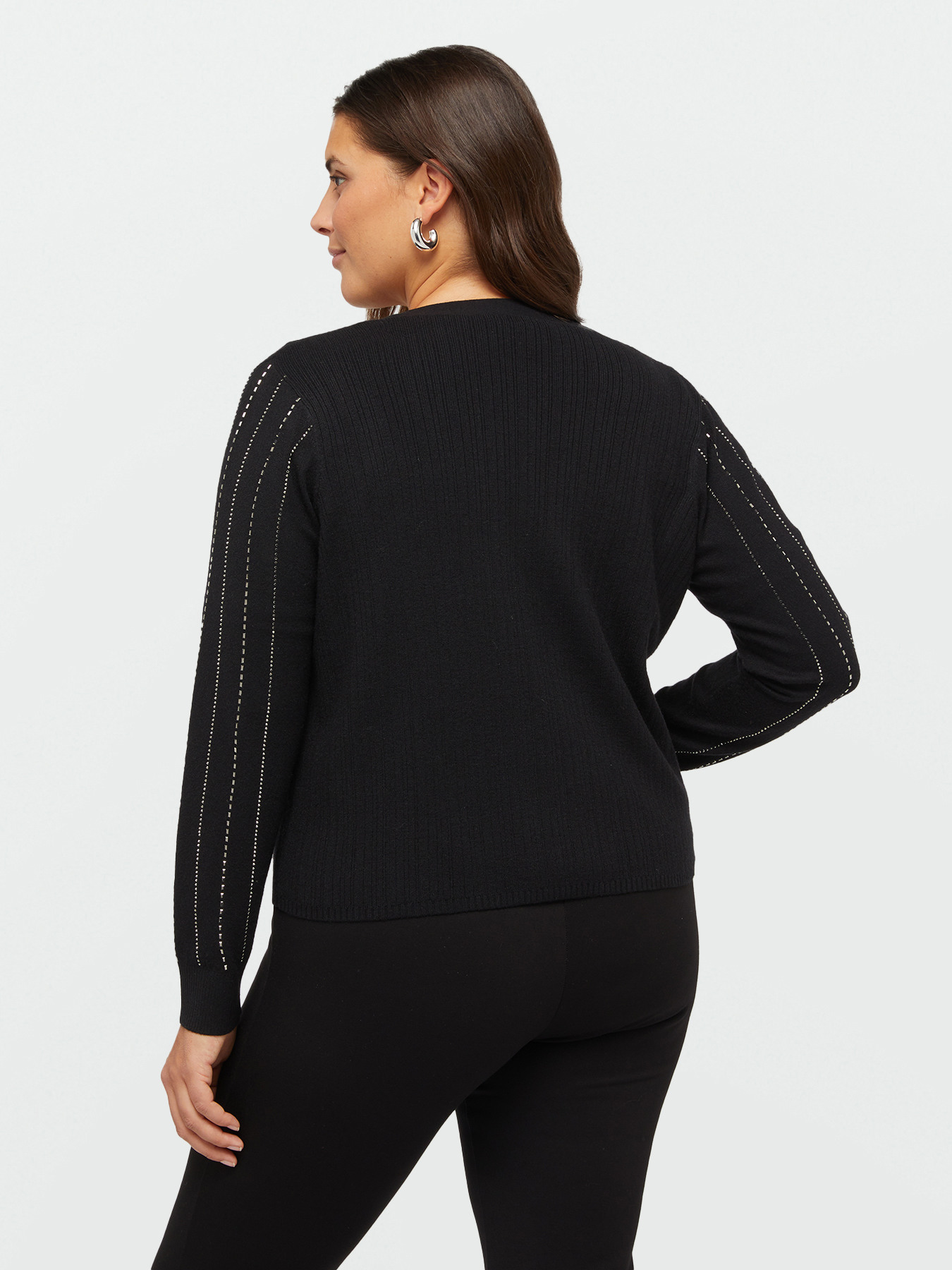 Cardigan aus LENZING&trade; ECOVERO&trade; Viskose mit buntem Streifenmuster image number 1