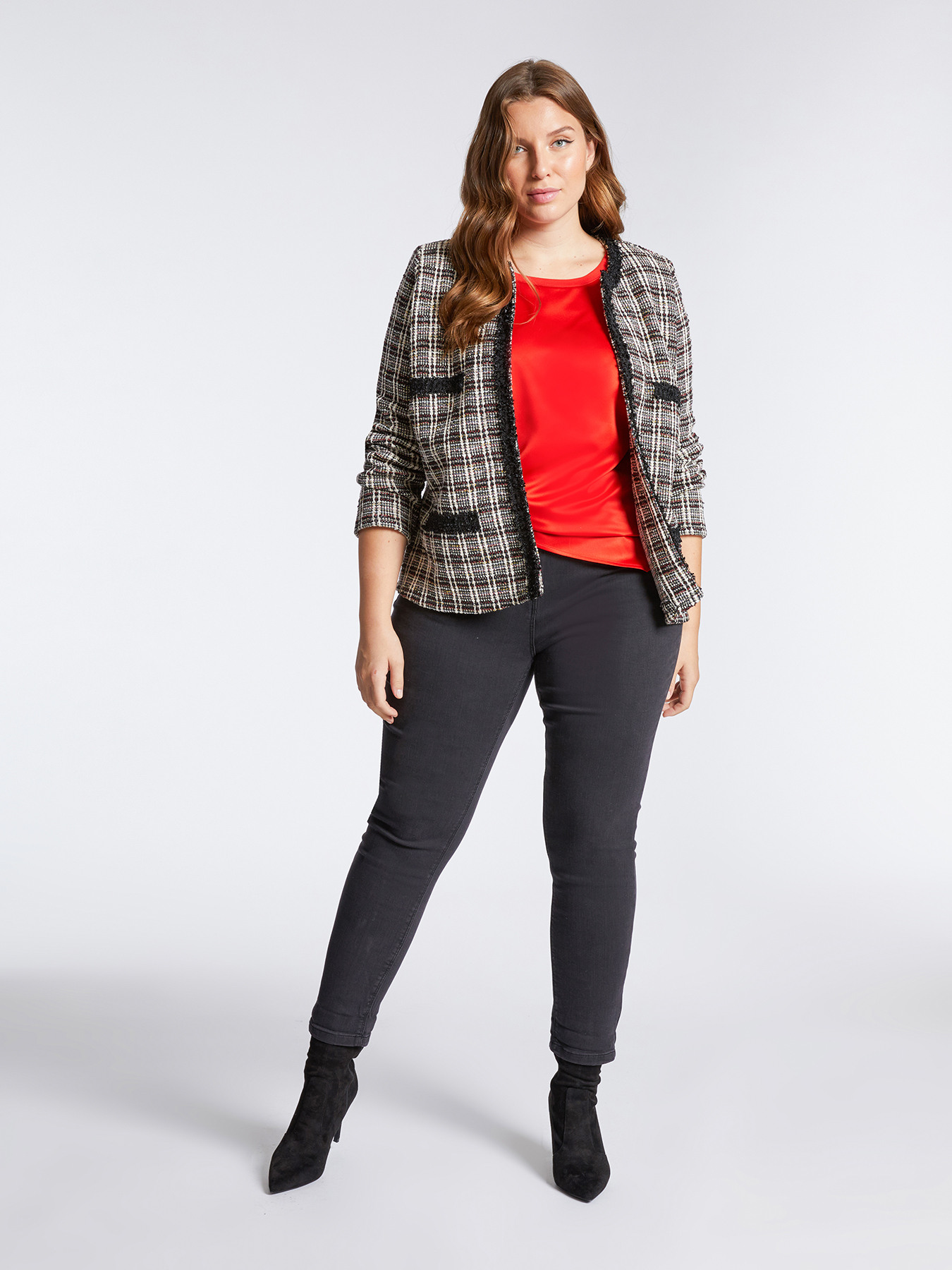 Patterned fabric jacket image number 0