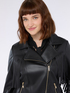 Biker jacket with maxi fringes image number 4