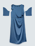 Draped satin dress image number 5