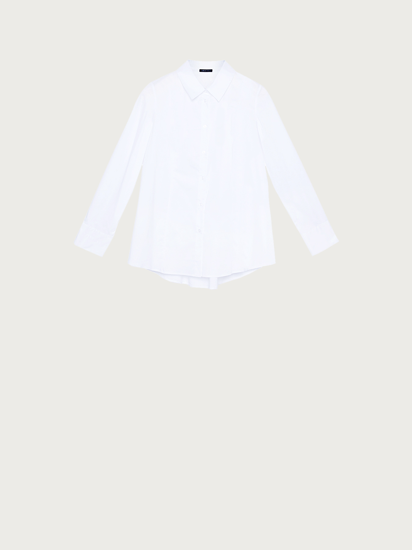 Camicia sciancrata in popeline image number 3