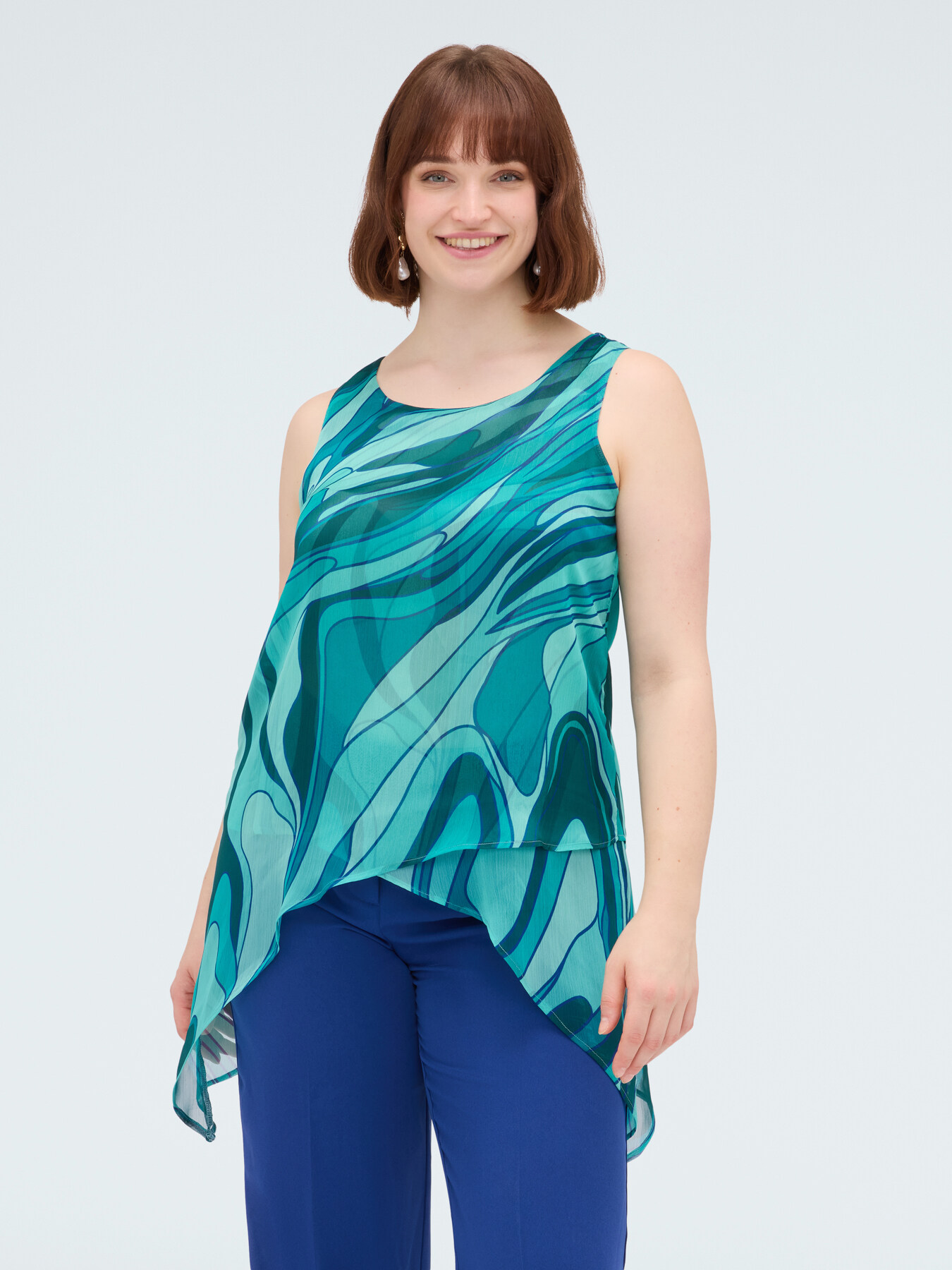 Georgette top with print image number 2