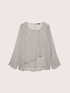 Georgette blouse with ruffle print image number 4
