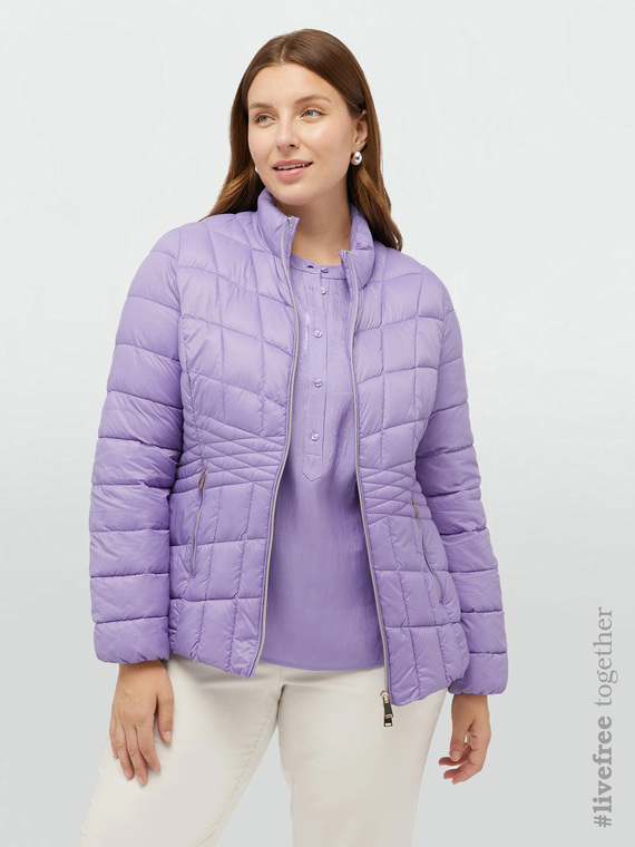 Fiorella Rubino - Piumino con imbottitura in Sorona® Aura Donna, Viola Taglia: 37 (46 IT)