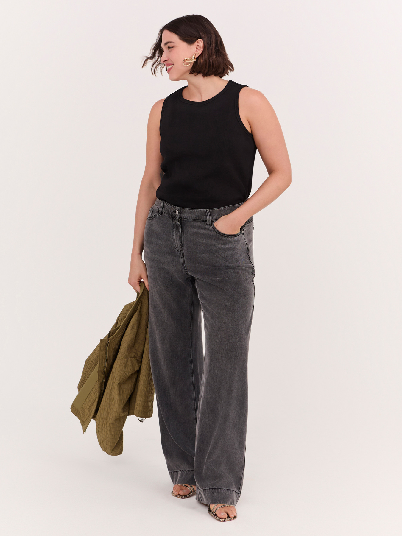 Ribbed cotton jersey top image number 3