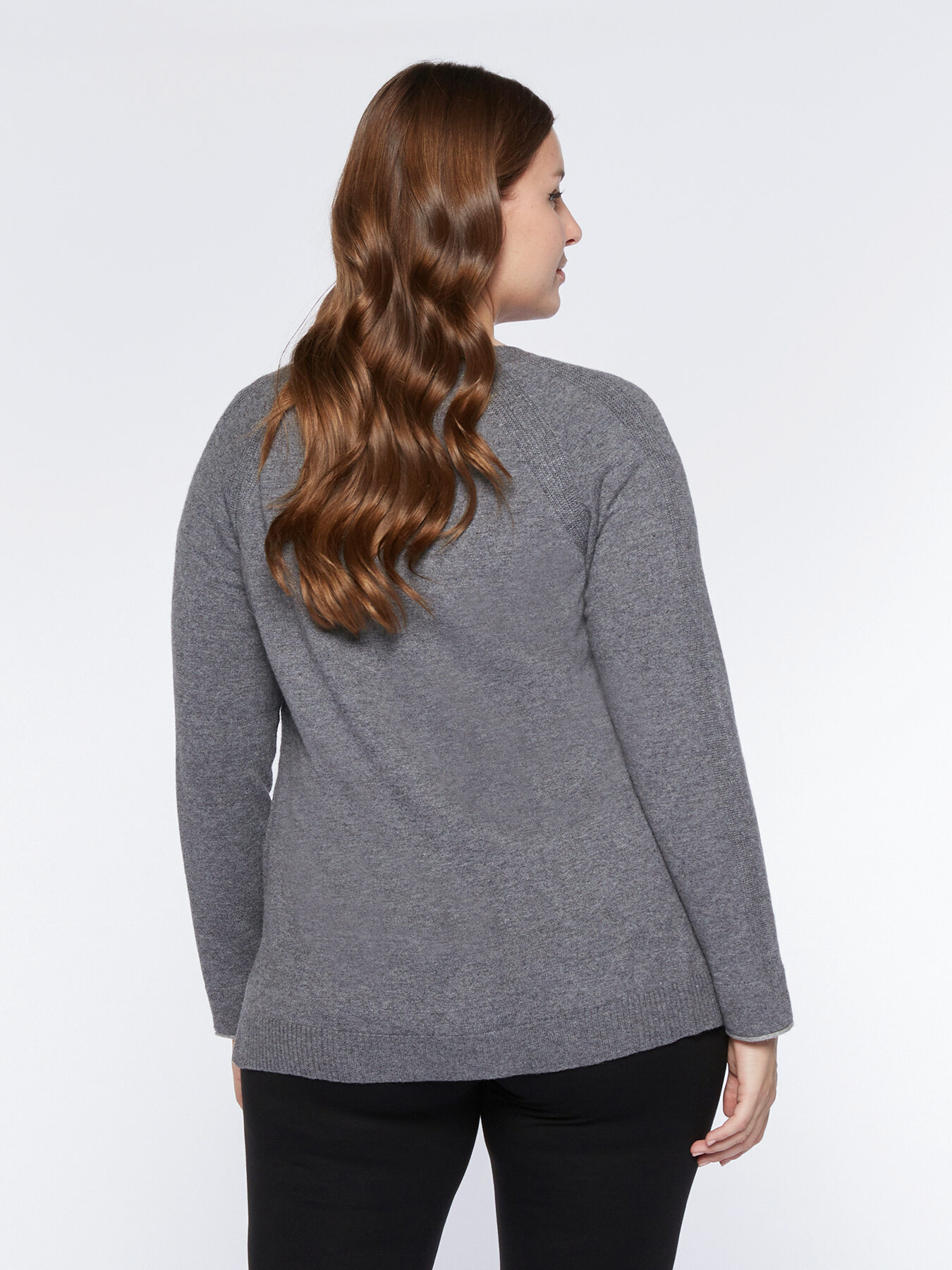 Cárdigan con escote de pico image number 1