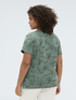 Cotton t-shirt with floral embroidery image number 1