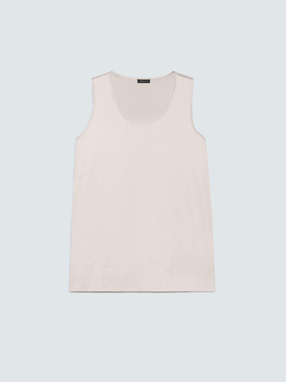 Top aus dehnbarem Viskose-Satin