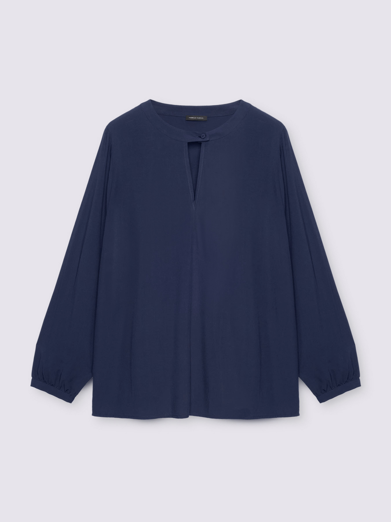 Viscose muslin blouse with teardrop neckline image number 4