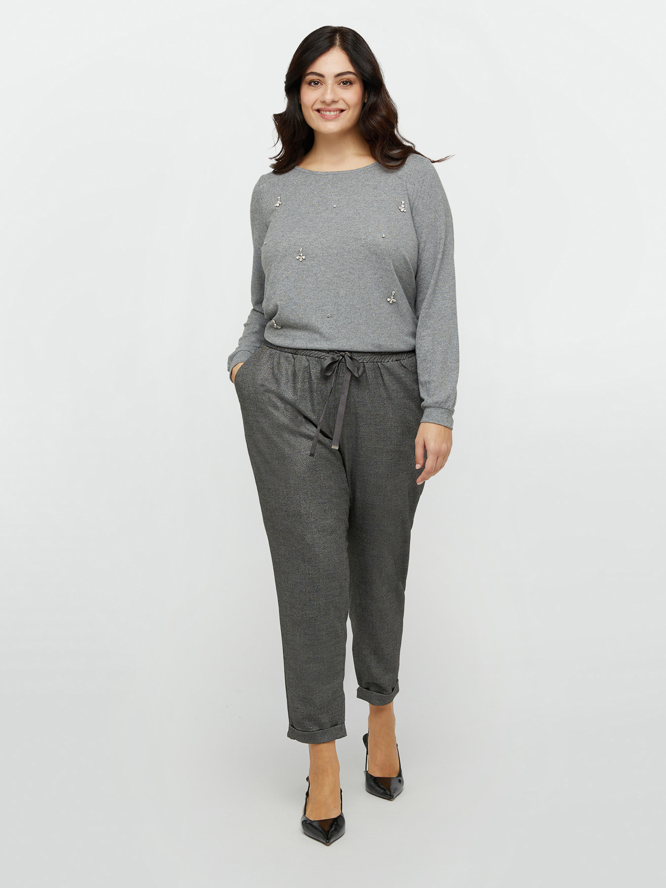 Joggers aus Lurex image number 0