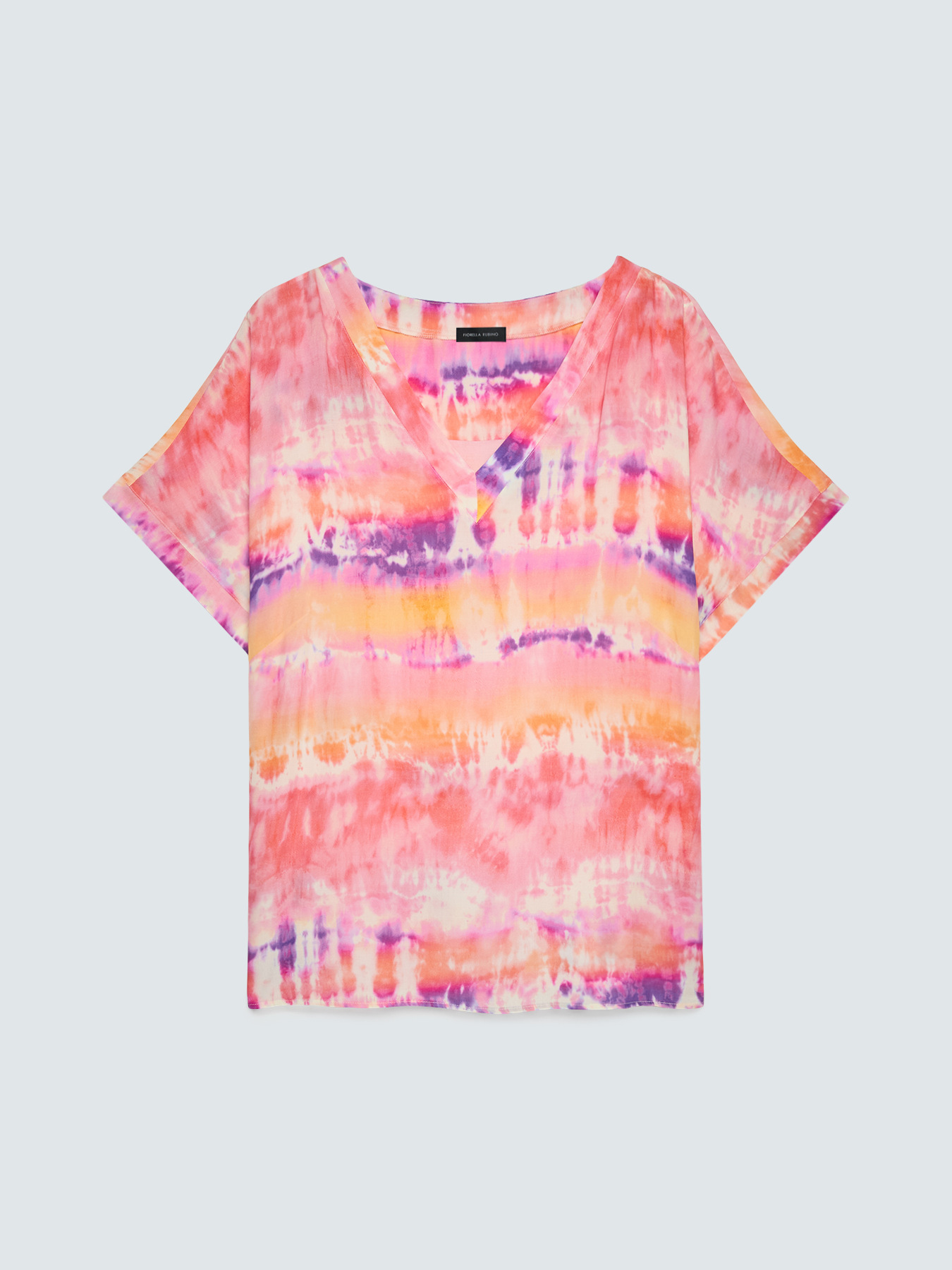 Blusa tie-dye in viscosa image number 4